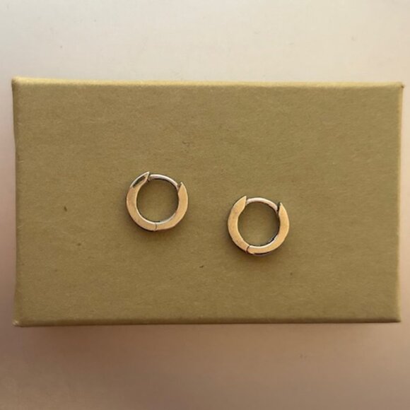 Sterling Silver Huggie Earrings - Picture 1 of 3